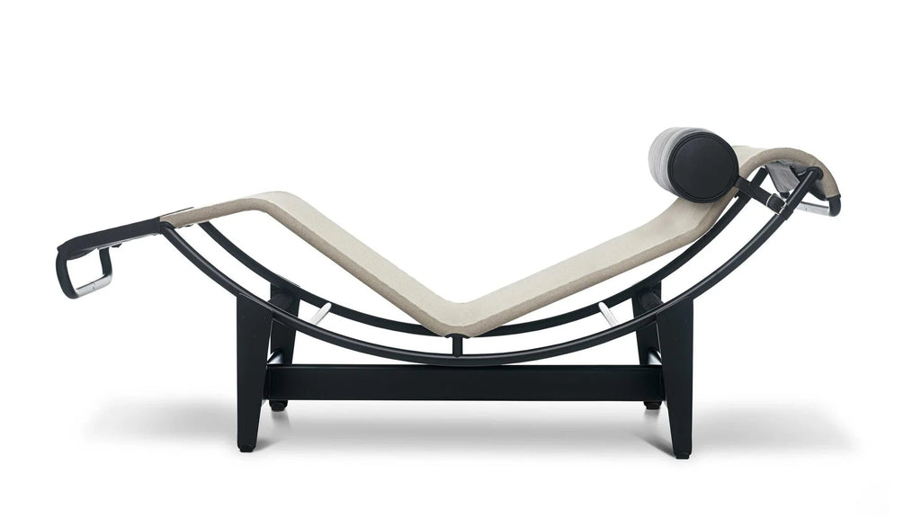 LC-4 Lounge Chair in White Leather by Le Corbusier for Cassina, 1980s